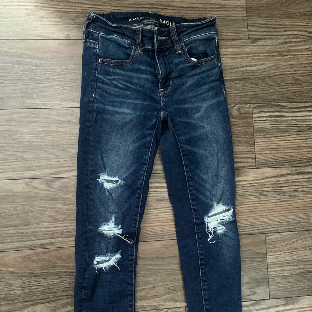 Blue ripped American Eagle Jeans